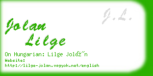 jolan lilge business card